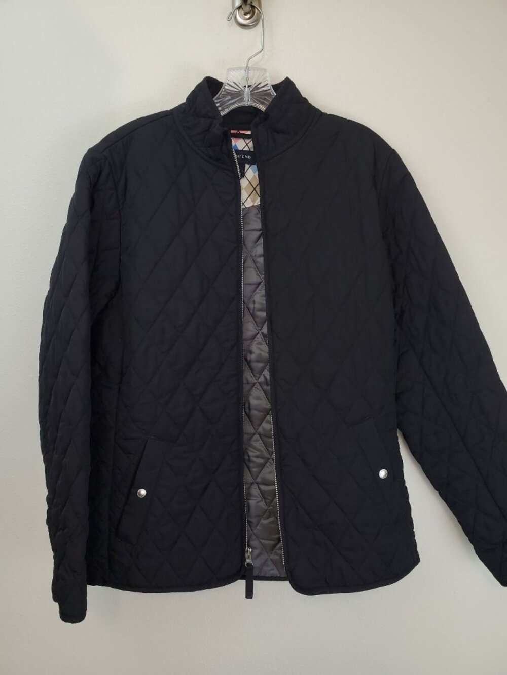 Lands' End lightweight quilted full zip jacket, black - Picture 5 of 12